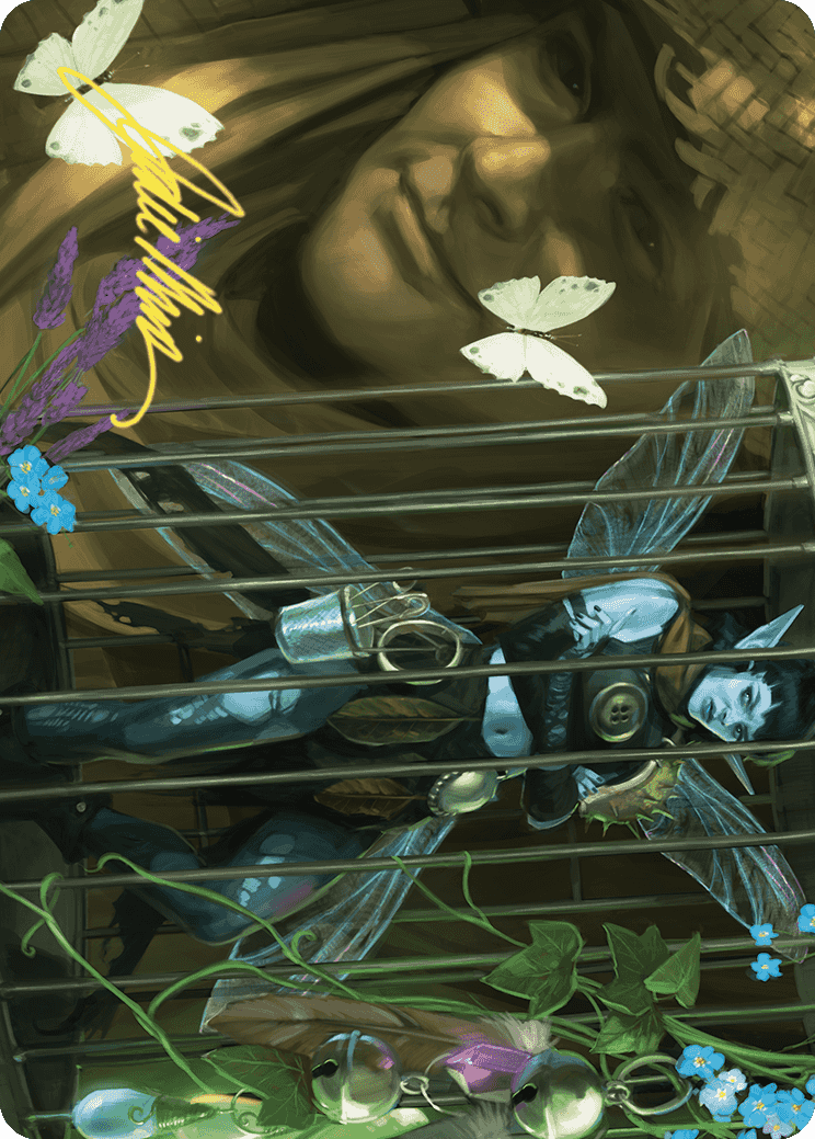 Cooped Up Art Card (Gold-Stamped Signature) [Wilds of Eldraine Art Series] | Good Games Cannington