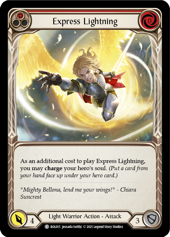 Express Lightning (Red) [BOL015] (Monarch Boltyn Blitz Deck) | Good Games Cannington