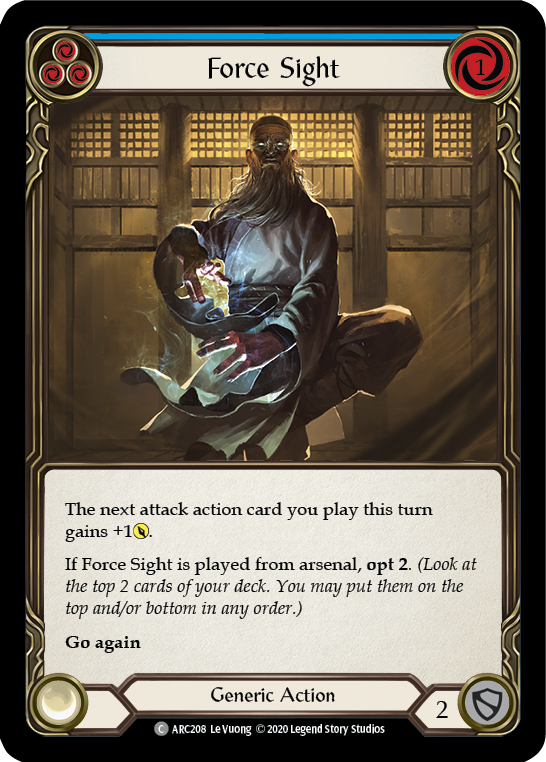 Force Sight (Blue) [U-ARC208] Unlimited Rainbow Foil | Good Games Cannington
