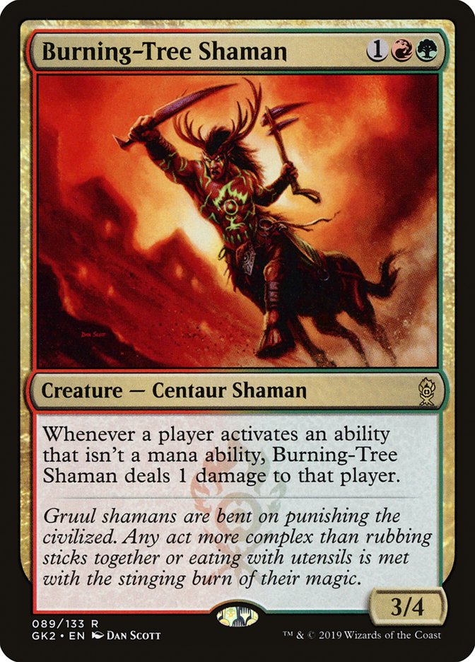 Burning-Tree Shaman [Ravnica Allegiance Guild Kit] | Good Games Cannington
