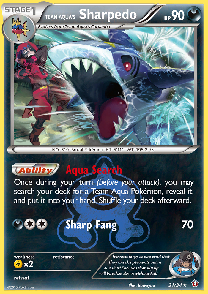 Team Aqua's Sharpedo (21/34) [XY: Double Crisis] | Good Games Cannington