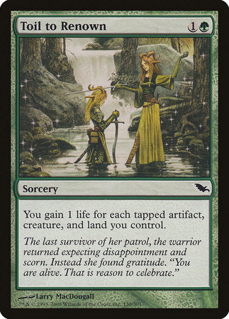 Toil to Renown [Shadowmoor] | Good Games Cannington