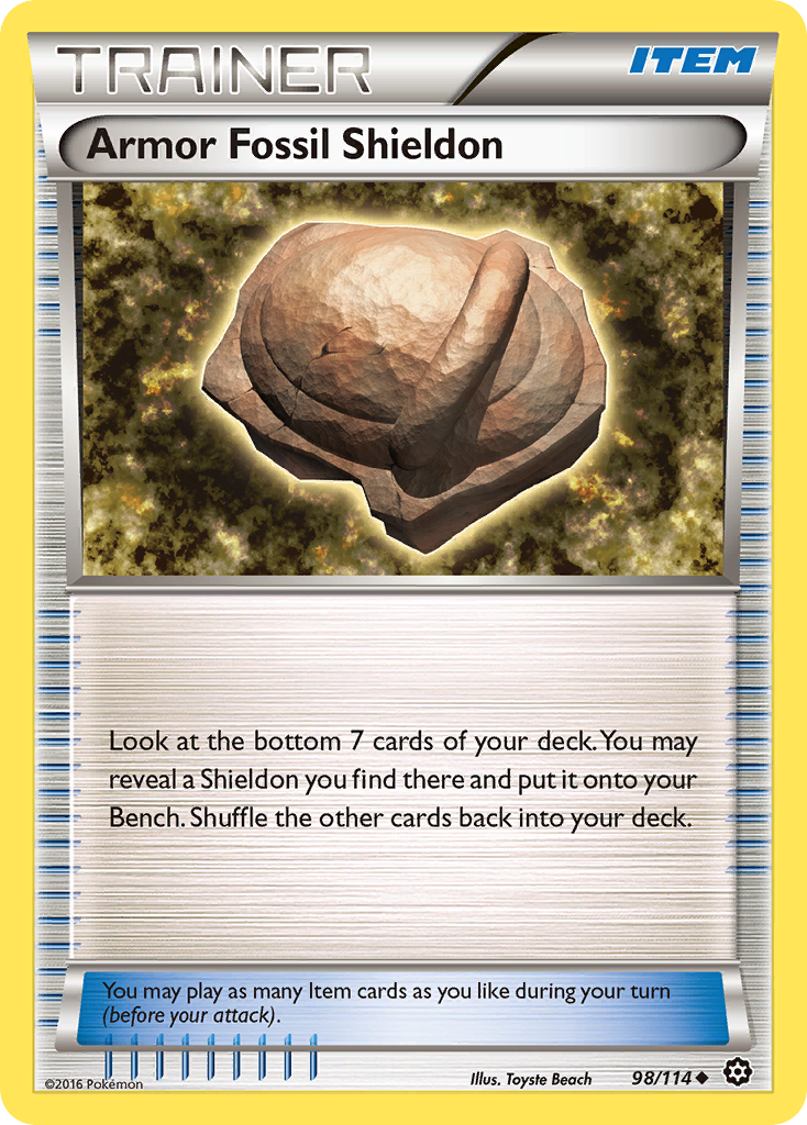 Armor Fossil Shieldon (98/114) [XY: Steam Siege] | Good Games Cannington