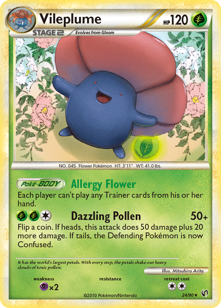 Vileplume (24/90) [HeartGold & SoulSilver: Undaunted] | Good Games Cannington