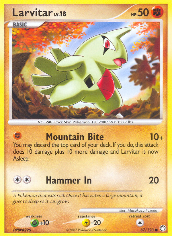 Larvitar (87/123) [Diamond & Pearl: Mysterious Treasures] | Good Games Cannington