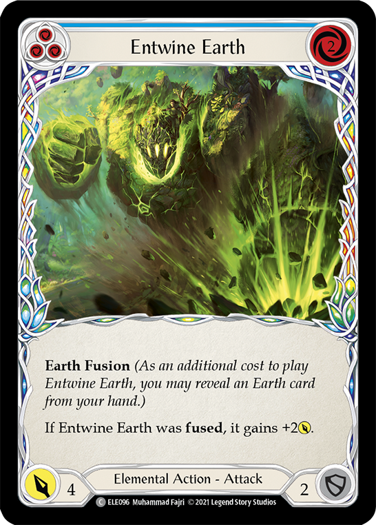 Entwine Earth (Blue) [ELE096] (Tales of Aria)  1st Edition Rainbow Foil | Good Games Cannington