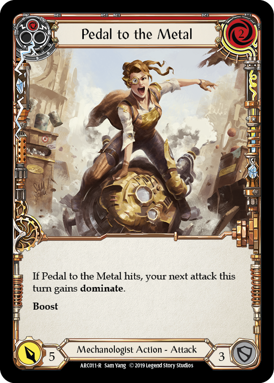 Pedal to the Metal (Red) [ARC011-R] 1st Edition Rainbow Foil | Good Games Cannington