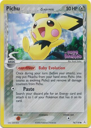 Pichu (76/110) (Delta Species) (Stamped) [EX: Holon Phantoms] | Good Games Cannington