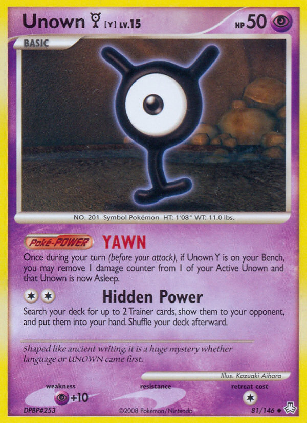 Unown Y (81/146) [Diamond & Pearl: Legends Awakened] | Good Games Cannington