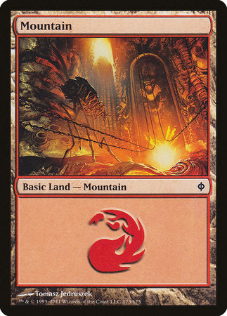 Mountain (173) [New Phyrexia] | Good Games Cannington