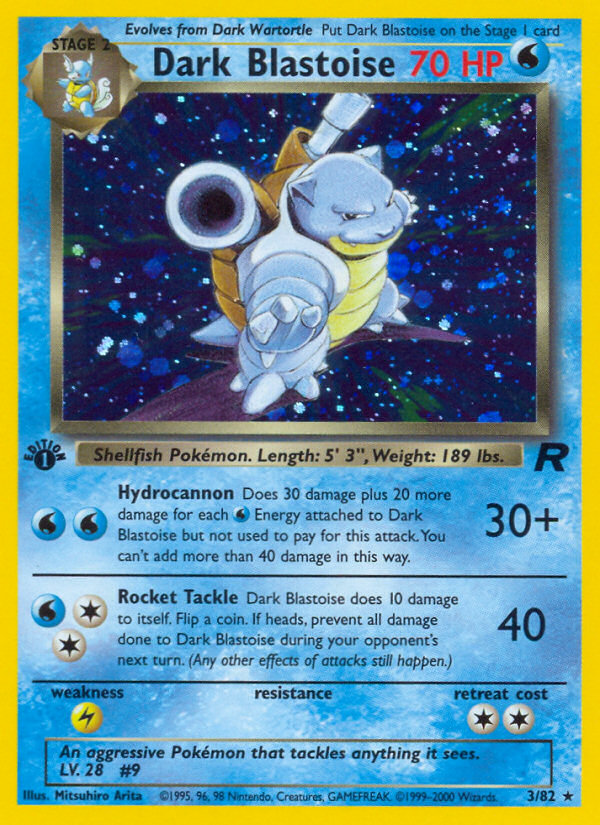 Dark Blastoise (3/82) [Team Rocket 1st Edition] | Good Games Cannington