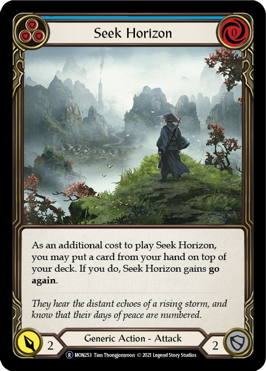 Seek Horizon (Blue) [U-MON253-RF] Unlimited Rainbow Foil | Good Games Cannington