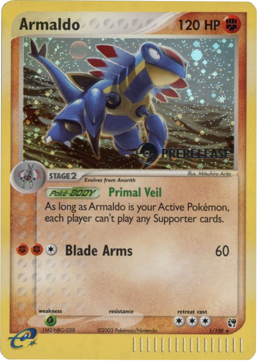 Armaldo (1/100) (Prerelease Promo) [EX: Sandstorm] | Good Games Cannington