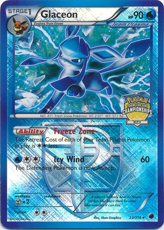 Glaceon (23/116) (City Championship Promo) [Black & White: Plasma Freeze] | Good Games Cannington