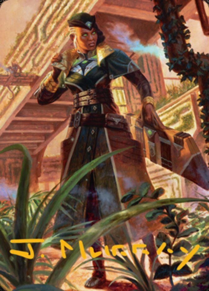 Vivien on the Hunt Art Card (Gold-Stamped Signature) [Streets of New Capenna Art Series] | Good Games Cannington