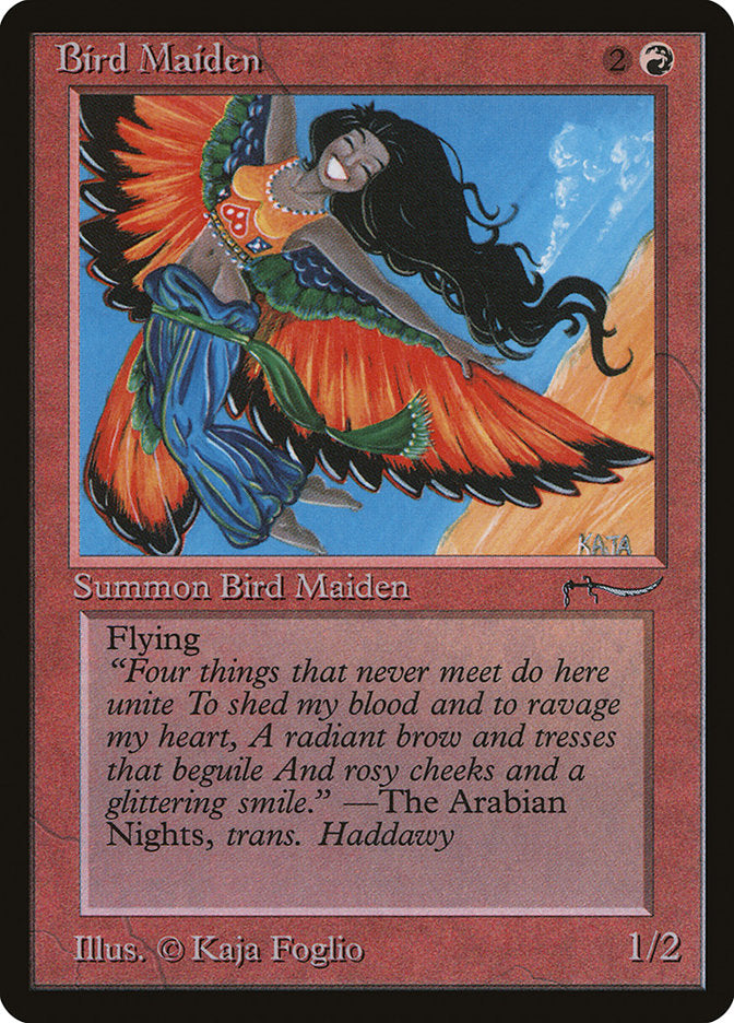 Bird Maiden (Dark Mana Cost) [Arabian Nights] | Good Games Cannington