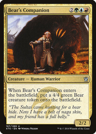 Bear's Companion [Khans of Tarkir] | Good Games Cannington