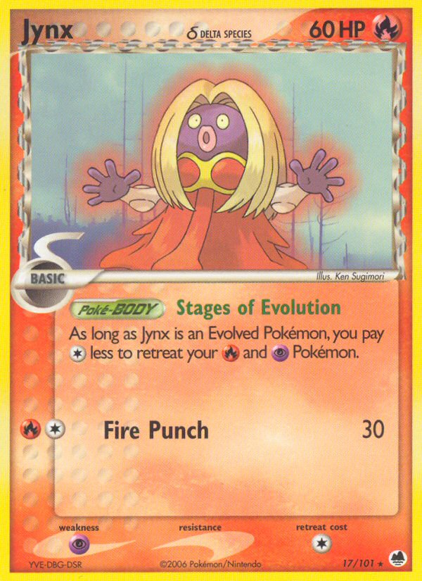 Jynx (17/101) (Delta Species) [EX: Dragon Frontiers] | Good Games Cannington