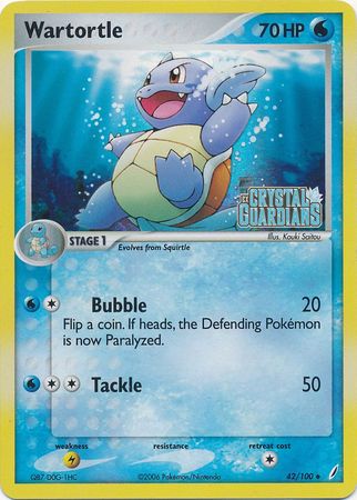 Wartortle (42/100) (Stamped) [EX: Crystal Guardians] | Good Games Cannington