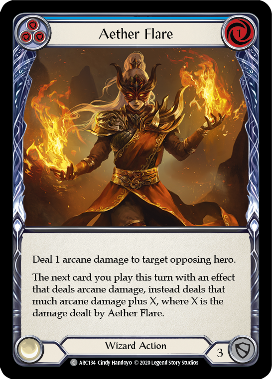 Aether Flare (Blue) [U-ARC134] Unlimited Rainbow Foil | Good Games Cannington