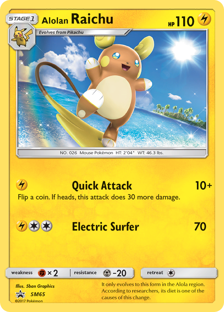 Alolan Raichu (SM65) [Sun & Moon: Black Star Promos] | Good Games Cannington