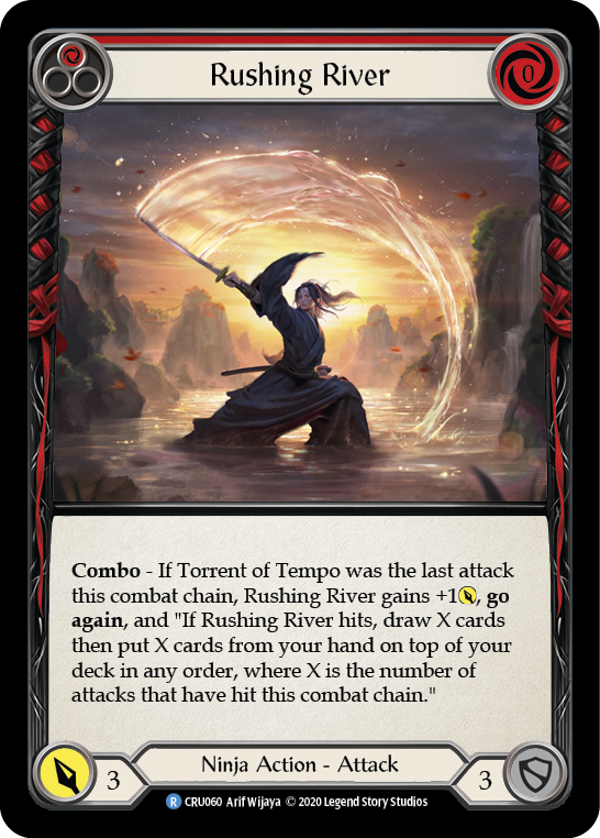 Rushing River (Red) [CRU060] 1st Edition Rainbow Foil | Good Games Cannington