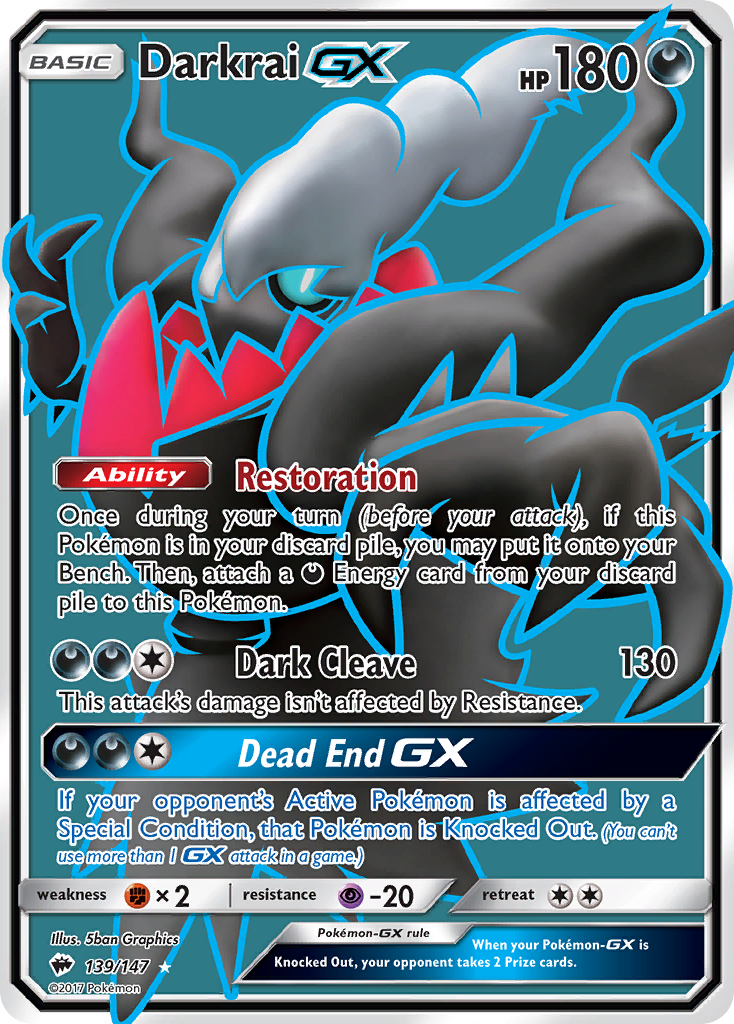 Darkrai GX (139/147) [Sun & Moon: Burning Shadows] | Good Games Cannington