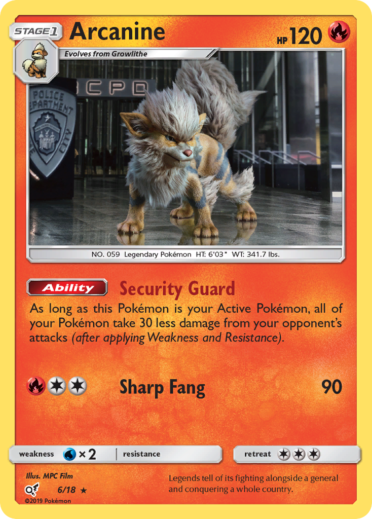 Arcanine (6/18) [Sun & Moon: Detective Pikachu] | Good Games Cannington