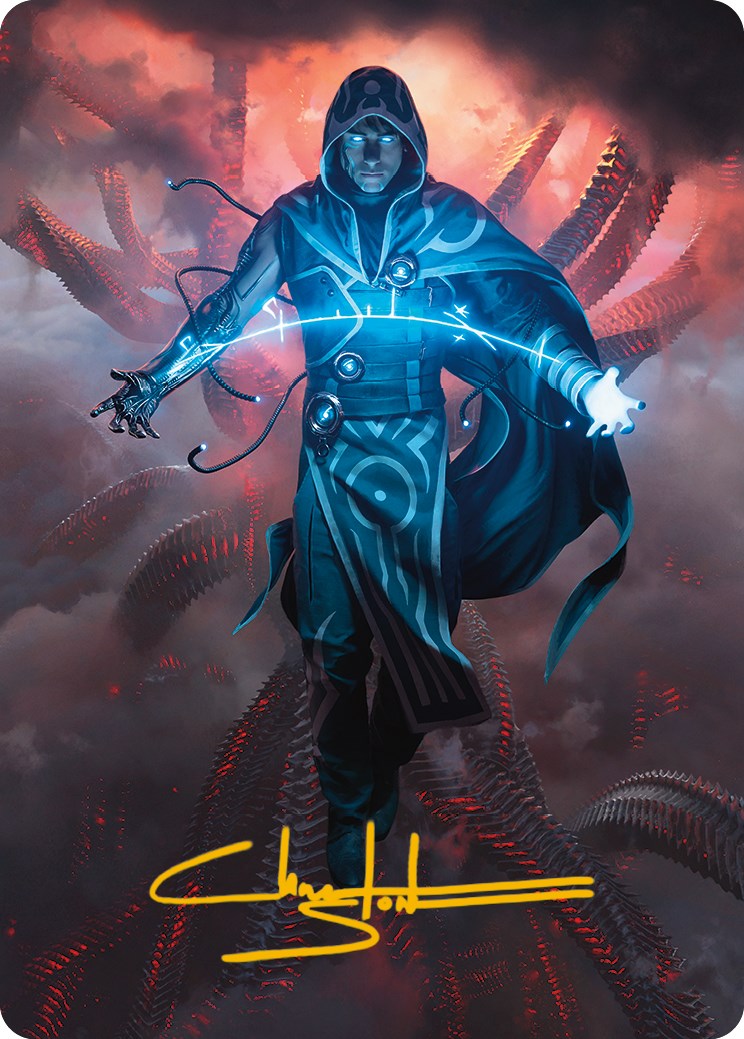 Jace, the Perfected Mind Art Card (Gold-Stamped Signature) [Phyrexia: All Will Be One Art Series] | Good Games Cannington