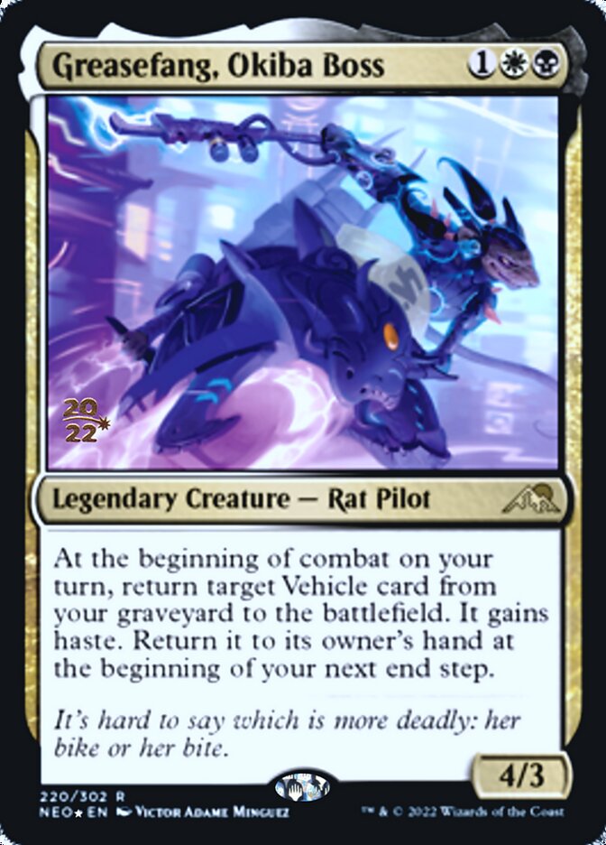 Greasefang, Okiba Boss [Kamigawa: Neon Dynasty Prerelease Promos] | Good Games Cannington