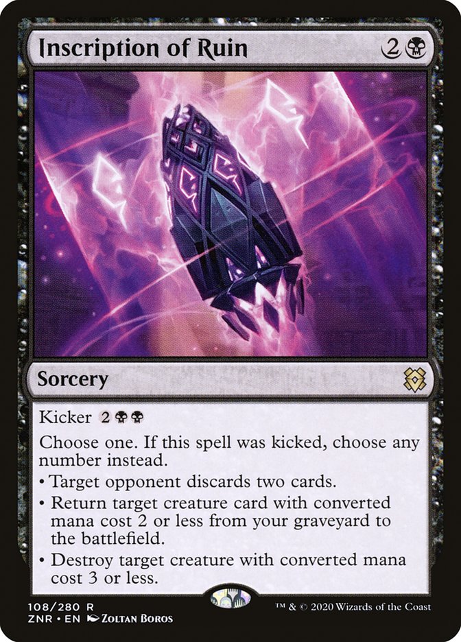 Inscription of Ruin [Zendikar Rising] | Good Games Cannington