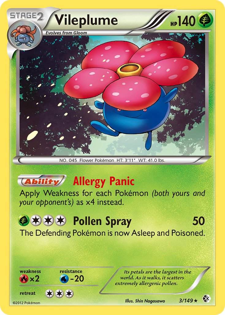 Vileplume (3/149) (Theme Deck Exclusive) [Black & White: Boundaries Crossed] | Good Games Cannington