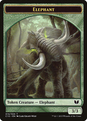 Elephant // Saproling Double-Sided Token [Commander 2015 Tokens] | Good Games Cannington