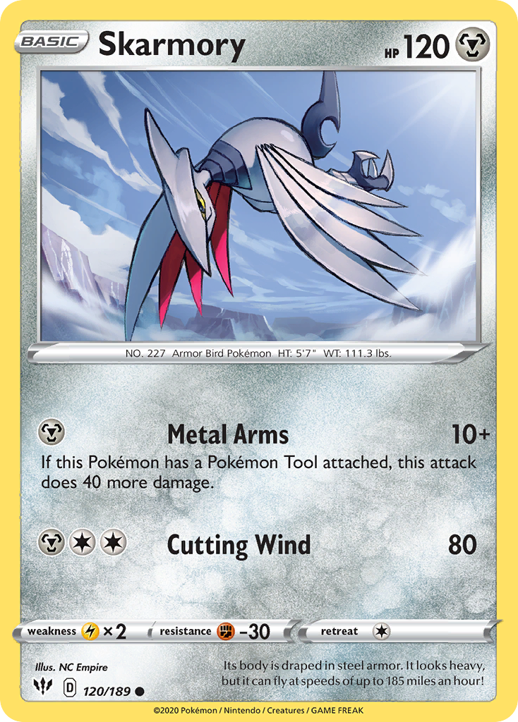 Skarmory (120/189) [Sword & Shield: Darkness Ablaze] | Good Games Cannington