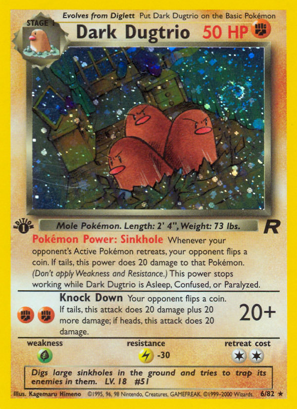 Dark Dugtrio (6/82) [Team Rocket 1st Edition] | Good Games Cannington