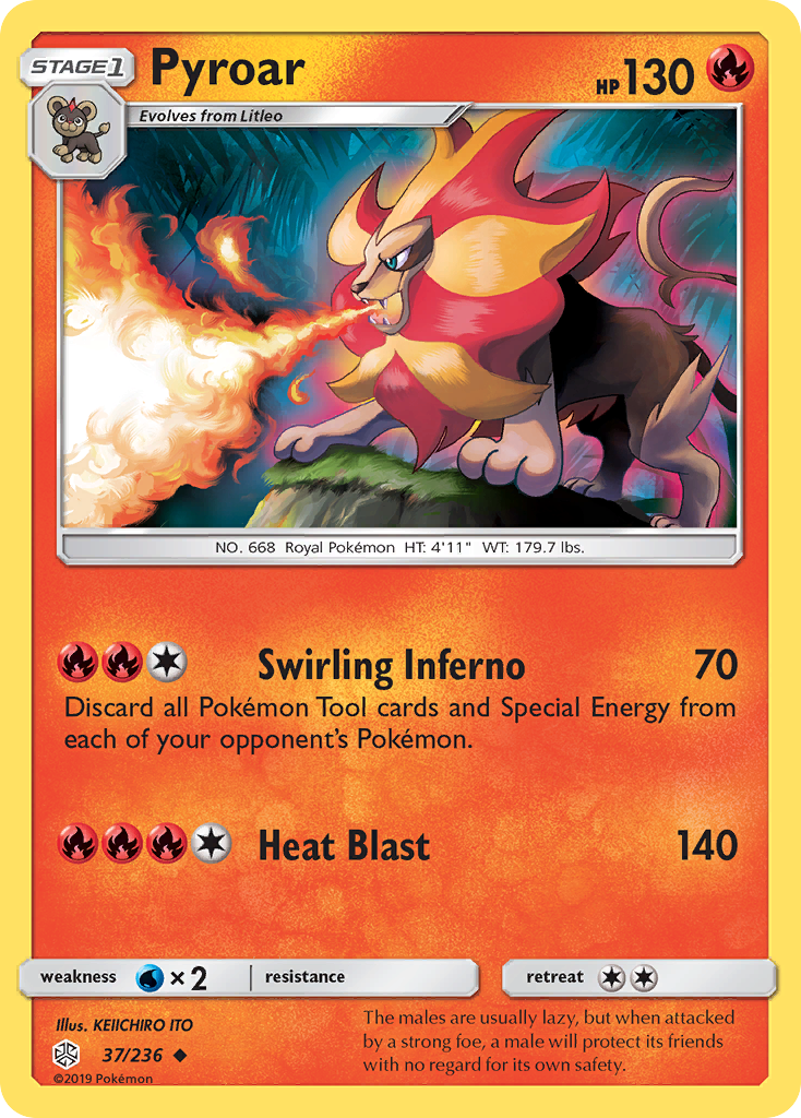 Pyroar (37/236) [Sun & Moon: Cosmic Eclipse] | Good Games Cannington