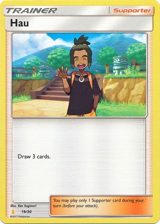 Hau (19/30) [Sun & Moon: Trainer Kit - Alolan Raichu] | Good Games Cannington