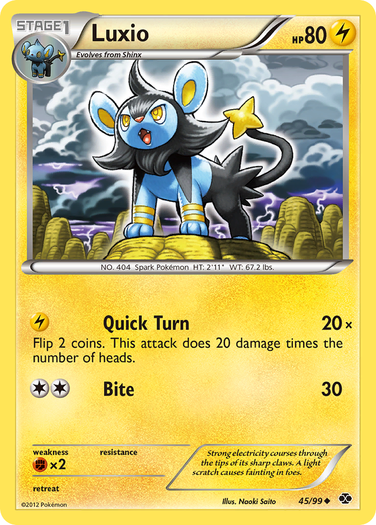 Luxio (45/99) [Black & White: Next Destinies] | Good Games Cannington