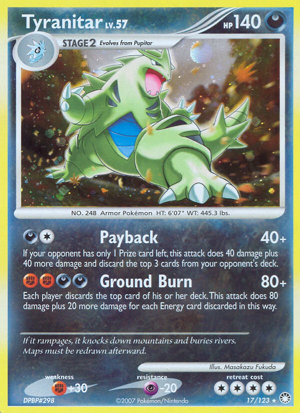 Tyranitar (17/123) [Diamond & Pearl: Mysterious Treasures] | Good Games Cannington