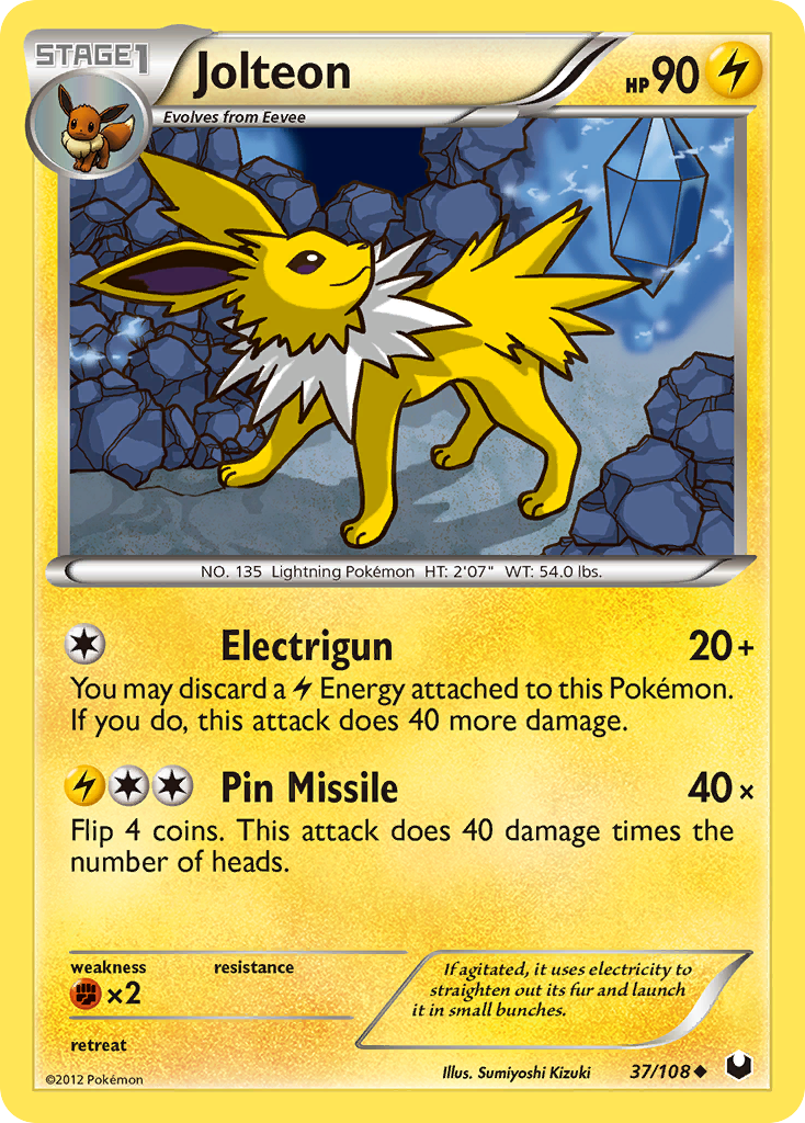Jolteon (37/108) [Black & White: Dark Explorers] | Good Games Cannington