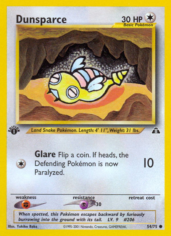 Dunsparce (54/75) [Neo Discovery 1st Edition] | Good Games Cannington
