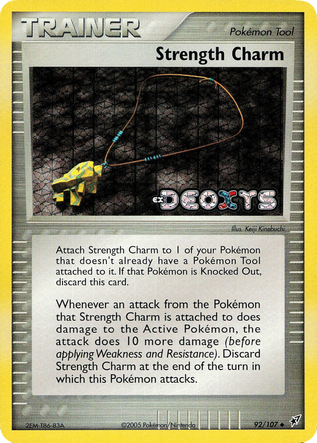 Strength Charm (92/107) (Stamped) [EX: Deoxys] | Good Games Cannington