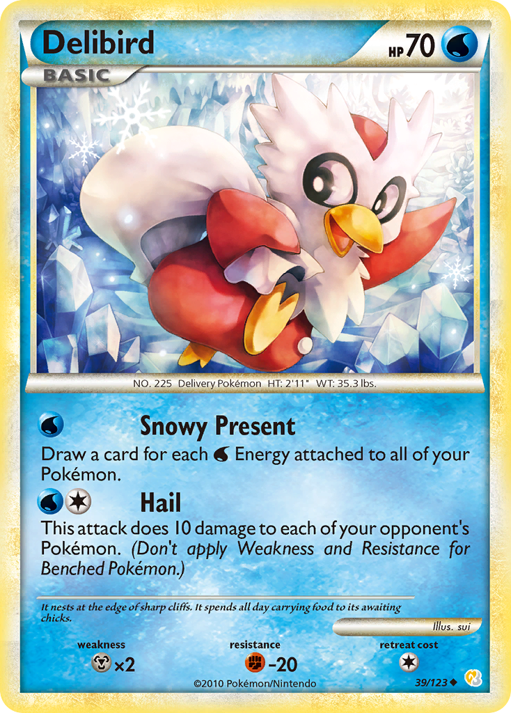 Delibird (39/123) [HeartGold & SoulSilver: Base Set] | Good Games Cannington