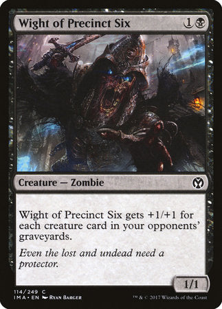 Wight of Precinct Six [Iconic Masters] | Good Games Cannington