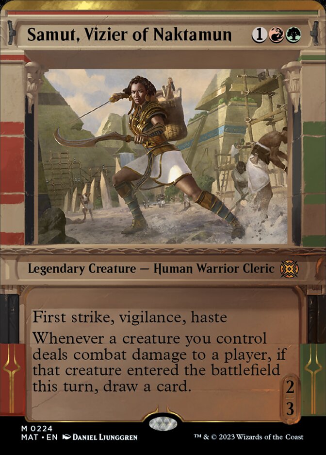 Samut, Vizier of Naktamun (Showcase Halo Foil) [March of the Machine: The Aftermath] | Good Games Cannington
