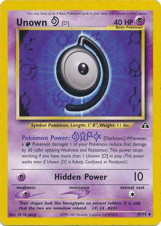 Unown [D] (47/75) [Neo Discovery Unlimited] | Good Games Cannington