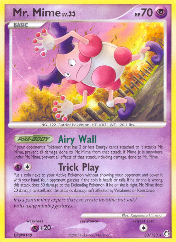 Mr. Mime (30/123) [Diamond & Pearl: Mysterious Treasures] | Good Games Cannington