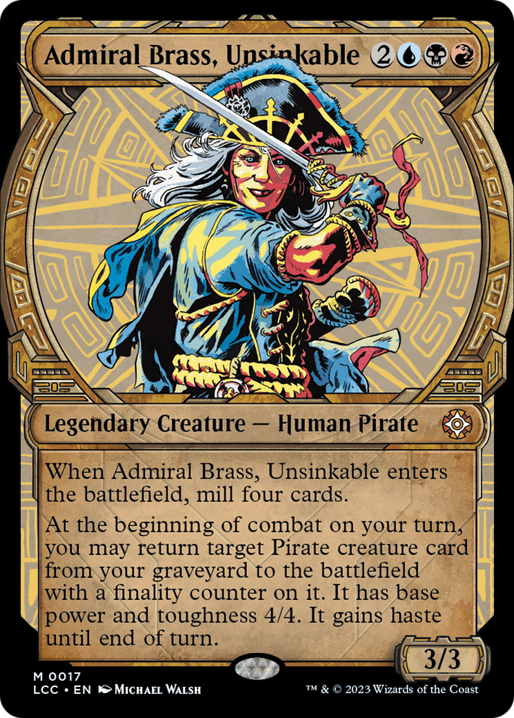 Admiral Brass, Unsinkable (Showcase) [The Lost Caverns of Ixalan Commander] | Good Games Cannington