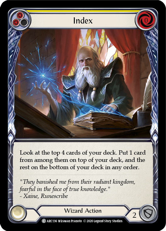 Index (Yellow) [U-ARC136] Unlimited Rainbow Foil | Good Games Cannington