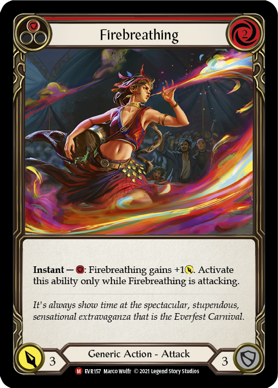 Firebreathing [EVR157] (Everfest)  1st Edition Rainbow Foil | Good Games Cannington